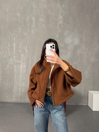 Cute Kahve MD Model Buklet Çıtçıt Düğmeli CeketGausCEKETGU100149