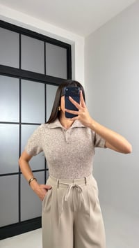 Bej Polo Yaka MD Muadil Yumuşak Dokulu Kazak GAUS-00864GAUSKAZAKGAUS-00864