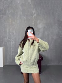 Anjel Mint Kırçıllı Etek Ceket Premium TakımGausTAKIMGU00904320