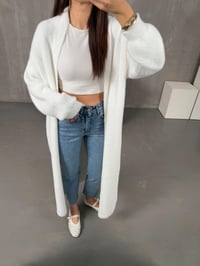 Lizya Beyaz Sakallı Yumuşak Triko HırkaGausHIRKAGU100327