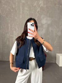 Nela Lacivert Astarlı Muadil Premium YelekGausYELEKGU100581