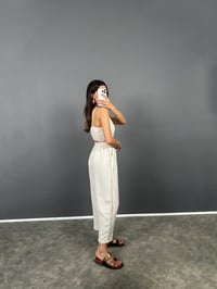 Axel Taş Keten Crop Pantolon İkili TakımGausTAKIMGU008771