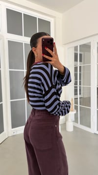 Mürdüm Beli Lastikli Geniş Paça Jean GAUS-01876 GAUS-02035GAUSDENİM PANTOLONGAUS-02035