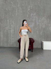 Vetra Taş Önden Bağlama Detaylı Havuç Model Şalvar PantolonGausPANTOLONGU100937