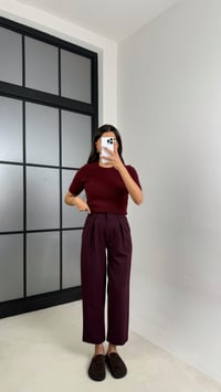 Mürdüm Cepli Kumaş Pantolon GAUS-00544GAUSPANTOLONGAUS-00544