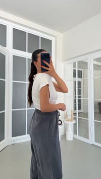 Gri MD Muadil Beli Lastikli Tencel Pantolon GAUS-01848GAUSPantsGAUS-01848