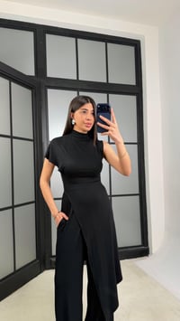 Siyah ZR Model Kaşmir Dokulu Bluz GAUS-01355GAUSالبلوزات GAUS-01355