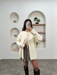 Beth Ekru Önden Bağlamalı Triko HırkaGausHIRKAGU00903763