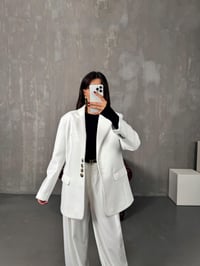 Mage Beyaz Kaşe Premium Astarlı CeketGausCEKETGU00903999