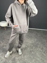 Pedra Açık Gri Oversize Şardonlu Eşofman TakımıGausTAKIMGU002452