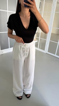 Ekru Beli Lastikli Tencel Denim Pantolon GAUS-01474GAUSDENİM PANTOLONGAUS-01474