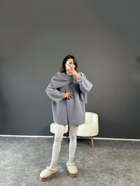 Almina Gri Atkılı Kaban GausKABANGU002907