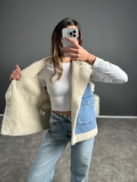 ZR Model İçi Kürklü Denim Yelek GausYELEKGU002918