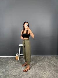 Lonsa Haki Müslin Kumaş PantolonGausPANTOLONGU008342