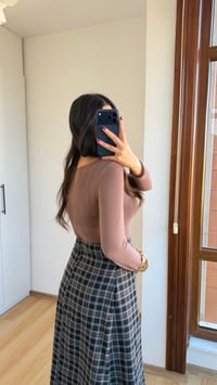 Siyah Premium Kareli Etek GAUS-00770GAUSETEKGAUS-00770