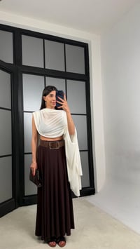 Acı Kahve Modal Kumaş Basic Etek GAUS-01559GAUSETEKGAUS-01559