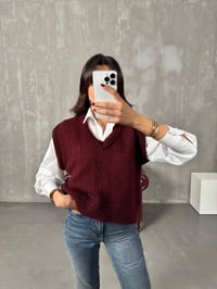 Bogi Bordo V Yaka SüveterGausTRİKOGU00903946