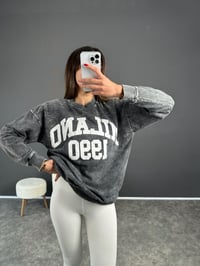 Milano Gri Eskitme Sweatshirt GausSWEATSHIRTGU002562