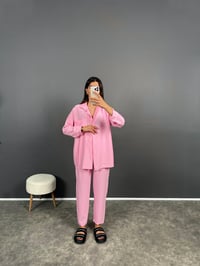 Agis Pembe Keten Ayrobin İkili TakımGausTAKIMGU008476