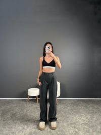 Antrasit  Premium Kalite Yünefek Palazzo Pantolon GausPANTOLONGU004148