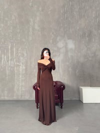 Sonia Kahve Madonna Yaka Pinterest ElbiseGausELBİSEGU00904343