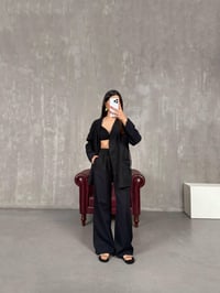 Siyah Kuşaklı Gabardin Takım Gaus00157GausTAKIMGU1001362