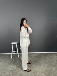 Ahel Beyaz Premium Oversize İkili Takım GausTAKIMGU008049