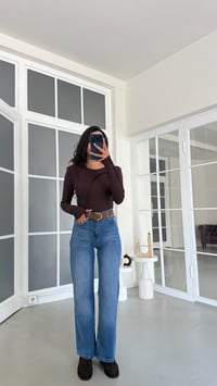 Mavi Likralı Kemerli Jean GAUS-02155GAUSDenim PantsGAUS-02155