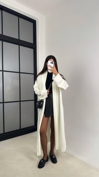 Beyaz Uzun Premium Triko Hırka GAUS-00116GAUSHIRKAGAUS-00116