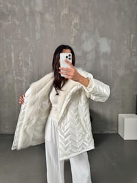 Vanesa Beyaz Parlak Kuşaklı MontGausMONTGU00904153