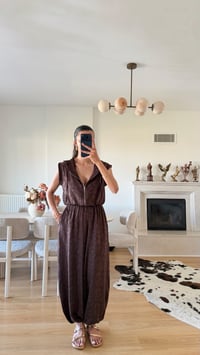 Kahve Kapüşonlu Yelek Beli Lastikli Şalvar Pantolon İkili Takım GAUS-01653GAUSSuitsGAUS-01653