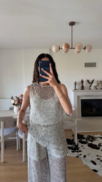 Ekru Muadil Atletli Pullu Bluz GAUS-01650GAUSBlouseGAUS-01650