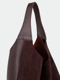 065 SÜET VE DERİ DETAY BÜYÜK BOY ÇANTA KAHVE BAG COLLECTIONGaus ÇantaCNT-126