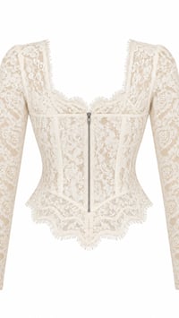 Ekru Dantel Detaylı Premium Korse Bluz GAUS-02281GAUSBLUZGAUS-02281