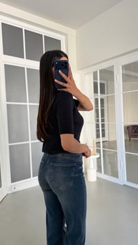 Koyu Mavi Kesik Paça Push Up Jean GAUS-02070GAUSDenim PantsGAUS-02070
