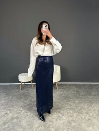 QG Lacivert Pul Payet Astarlı Maxi EtekGausETEKGU002634