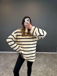 Ekru Çizgili Tunik KazakGausKAZAKGU002667