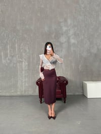 Nalya Bordo ZR Model Yırtmaçlı Kalem EtekGausETEKGU100530
