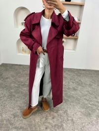 Aura Bordo Kuşaklı Premium Süet KabanGausKABANGU00903538