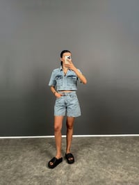 Zr Model Denim Şortlu Takım GausTAKIMGU008521