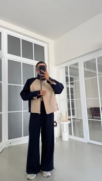Lacivert ZR Model Bomber Ceket Beli Lastikli Pantolon İkili Takım GAUS-02130GAUSTAKIMGAUS-02130