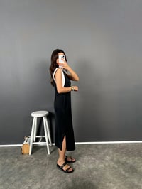 Chil Siyah Modal Yumuşak Kumaş Bisiklet Yaka ElbiseGausELBİSEGU008823
