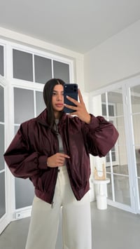 Mürdüm Astarlı Paraşüt Kumaş Mont GAUS-02062GAUSPuffer JacketsGAUS-02062