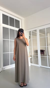 Haki OYS Model Sıfır Kol Basic Elbise GAUS-01729 GAUS-01728GAUSELBİSEGAUS-01729