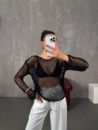 Gela Siyah Ajurlu TrikoGausTRİKOGU100513