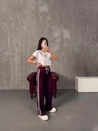 Faus Bordo Şeritli Modal Eşofman AltıGausEŞOFMANGU00904229