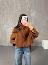 Cute Kahve MD Model Buklet Çıtçıt Düğmeli CeketGausCEKETGU100149