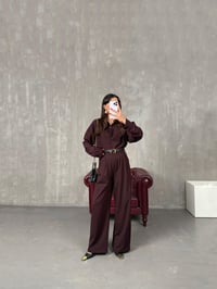 Simev Bordo Gömlek Pantolon İkili TakımGausTAKIMGU100597