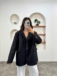 Garni Siyah Kırçıklı Kaşe KabanGausKABANGU00903408