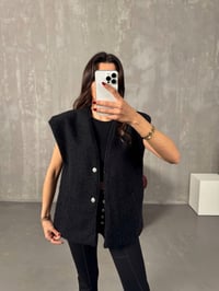 Ares Siyah Vatkalı Kırçıllı Astarlı YelekGausYELEKGU00903924